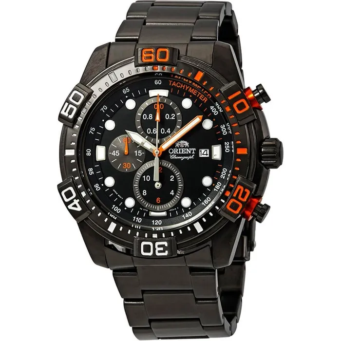 Bracelets Orient Mens Quartz Watch Sport Chronograph Black Dial Steel Bracelet FTT16001F0 ORIENT Bracelets Orient Mens Quartz Watch Sport Chronograph Black Dial Steel Bracelet FTT16001F0 ORIENT
