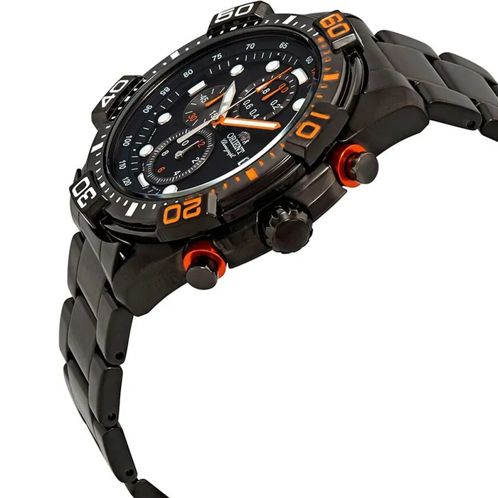 Bracelets Orient Mens Quartz Watch Sport Chronograph Black Dial Steel Bracelet FTT16001F0 ORIENT Bracelets Orient Mens Quartz Watch Sport Chronograph Black Dial Steel Bracelet FTT16001F0 ORIENT