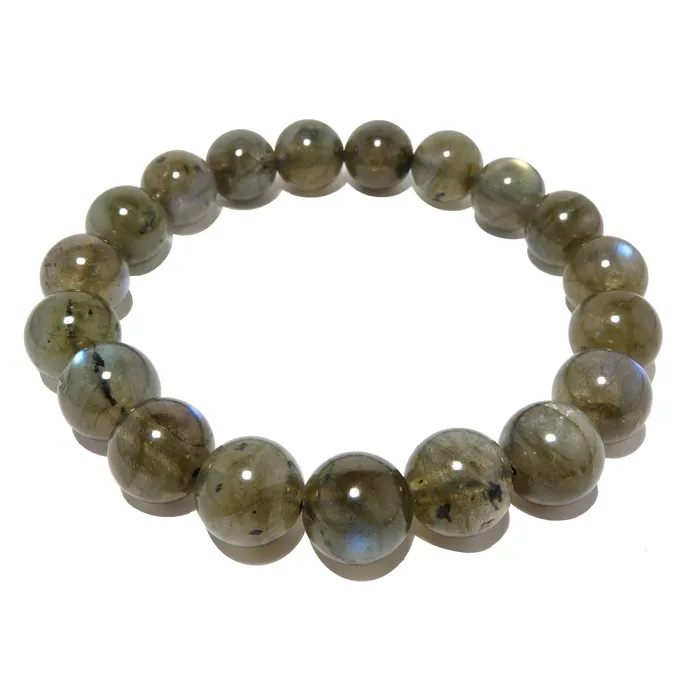 Bracelets Satin Crystals Labradorite Bracelet Rainbow God Zeus Lightning