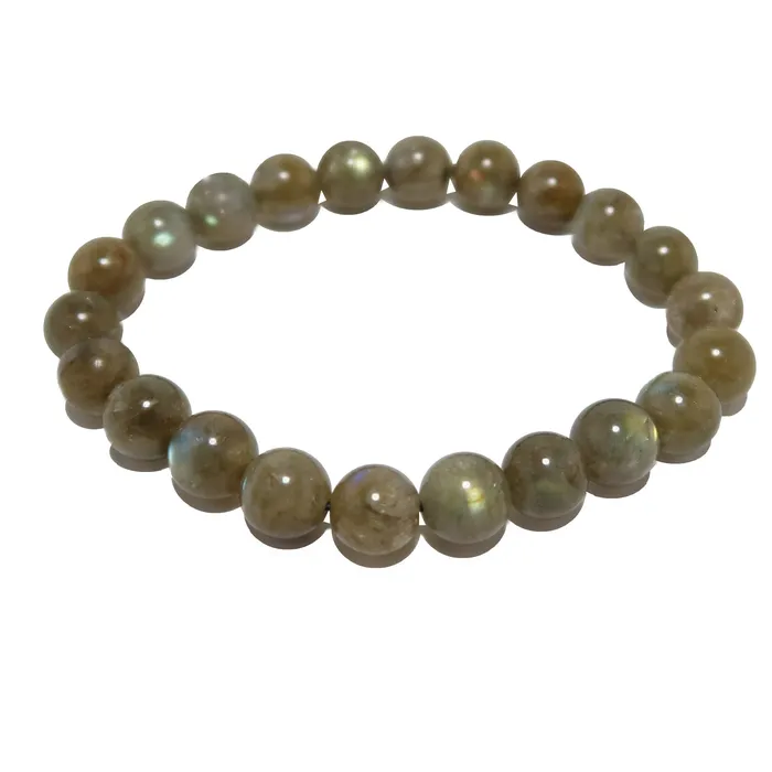 Bracelets Satin Crystals Labradorite Bracelet Rainbow God Zeus Lightning