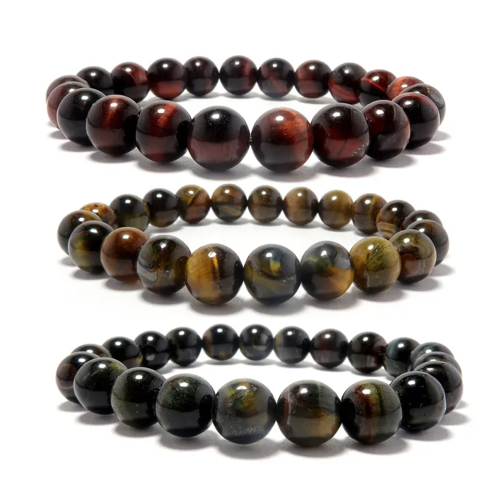 Bracelets Satin Crystals Tigers Eye Bracelet Set Hawks Brown Red Bravery Stones Bracelets Satin Crystals Tigers Eye Bracelet Set Hawks Brown Red Bravery Stones