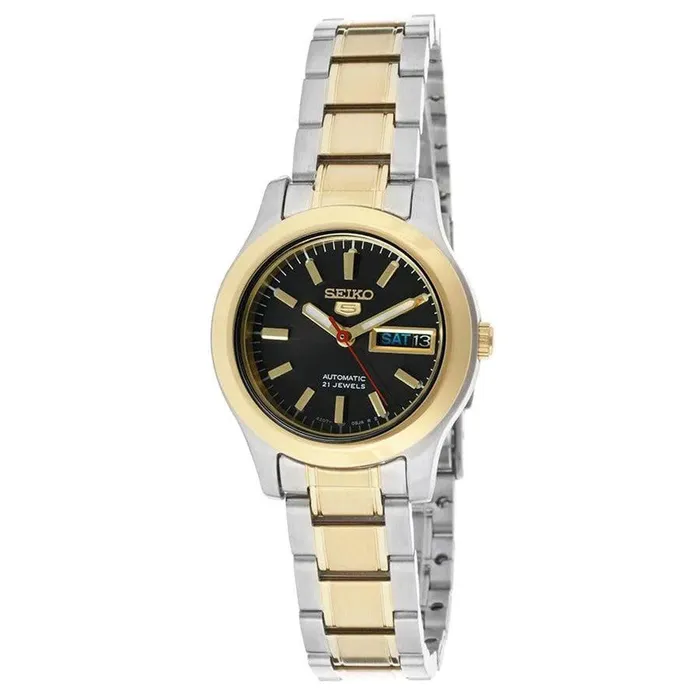 Bracelets SEIKO Seiko Womens Watch Automatic DayDate Black Dial Two Tone Bracelet SYMD94K1 Bracelets SEIKO Seiko Womens Watch Automatic DayDate Black Dial Two Tone Bracelet SYMD94K1