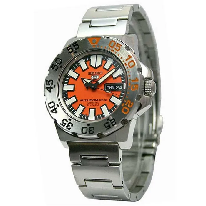 Bracelets Seiko SNZF49 Mens StainlessSteel Orange Dial Automatic Watch Seiko Bracelets Seiko SNZF49 Mens StainlessSteel Orange Dial Automatic Watch Seiko