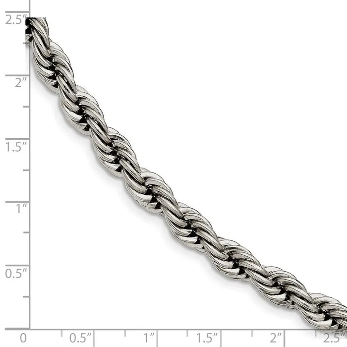 Bracelets Stainless Steel Polished 7mm Rope Bracelet Chisel Bracelets Stainless Steel Polished 7mm Rope Bracelet Chisel