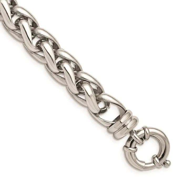 Bracelets Stainless Steel Polished Fancy Link Bracelet Chisel
