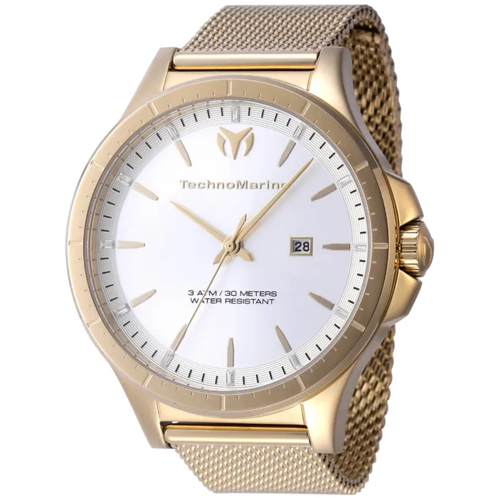 Bracelets TechnoMarine Technomarine Mens Watch MoonSun Silver Dial Yellow Gold Bracelet Date TM822006 Bracelets TechnoMarine Technomarine Mens Watch MoonSun Silver Dial Yellow Gold Bracelet Date TM822006