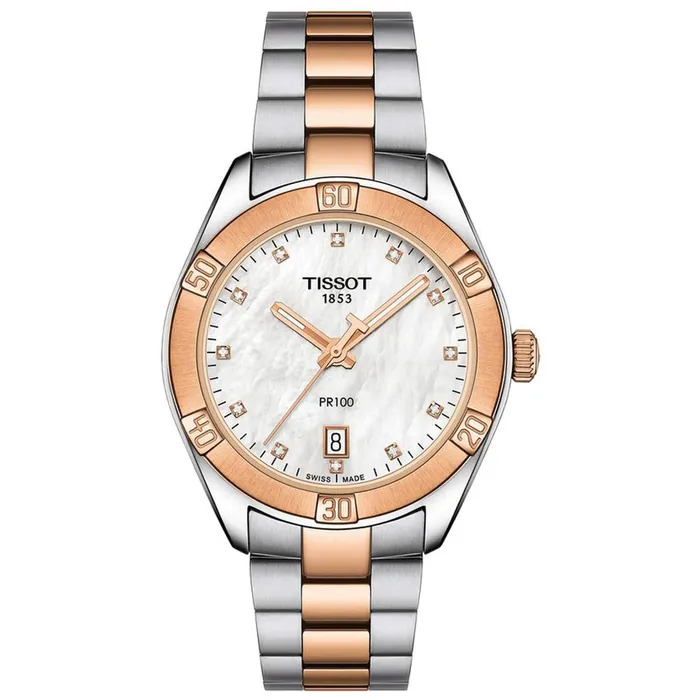 Bracelets Tissot Tissot Womens Watch PR 100 Sport Chic White MOP Dial TT Bracelet T1019102211600 Bracelets Tissot Tissot Womens Watch PR 100 Sport Chic White MOP Dial TT Bracelet T1019102211600