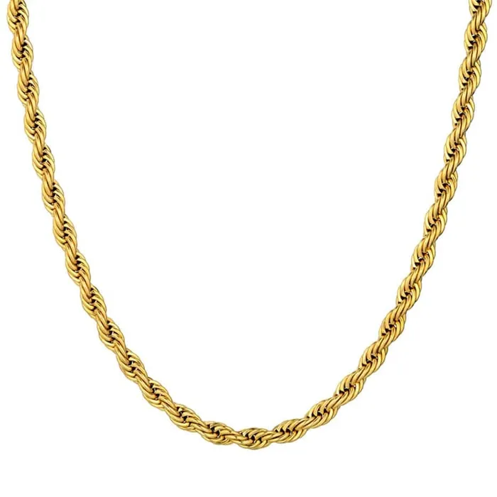 Bracelets VVS Jewelry 14k Gold 316L Stainless Steel Rope Chain BOGO