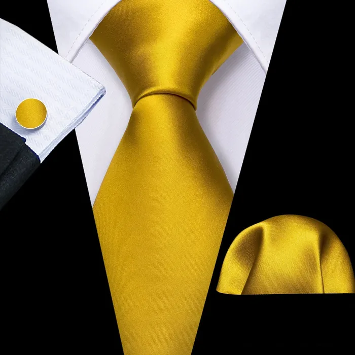 BWG VIP Design Collection Mens Fashion Golden Yellow Geometric Jacquard 100 Premium High Quality Silk Ties Divine Inspiration Styles Rings
