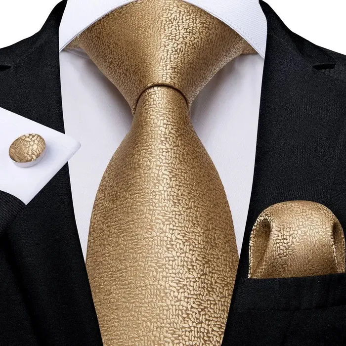 BWG VIP Design Collection Mens Fashion Golden Yellow Geometric Jacquard 100 Premium High Quality Silk Ties Divine Inspiration Styles Rings