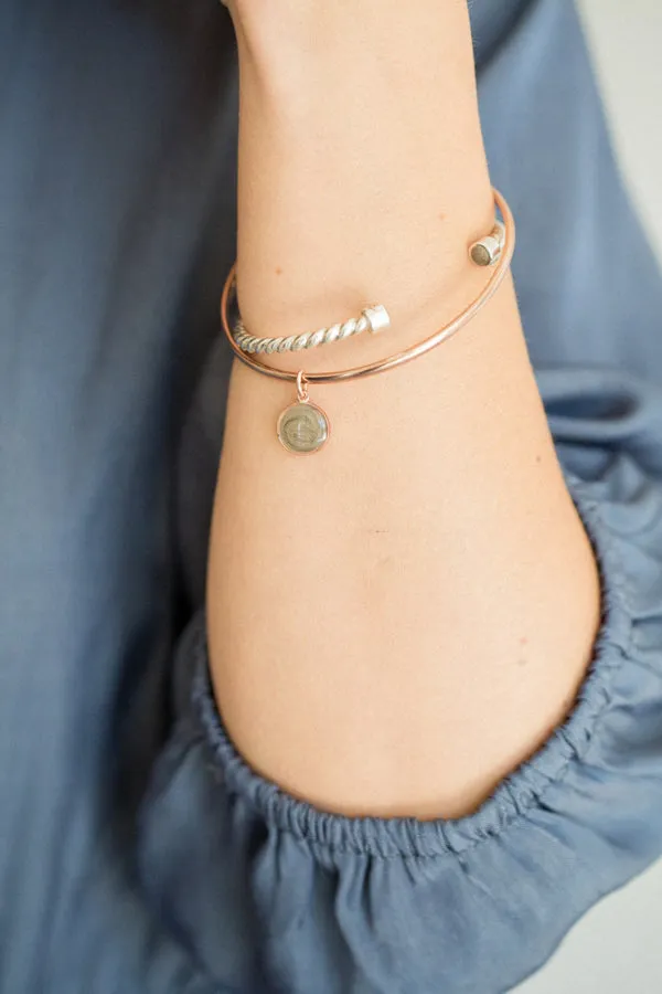 Cable Cuff Cremation Bracelet in 14K Yellow Gold closebymejewelry Bracelets