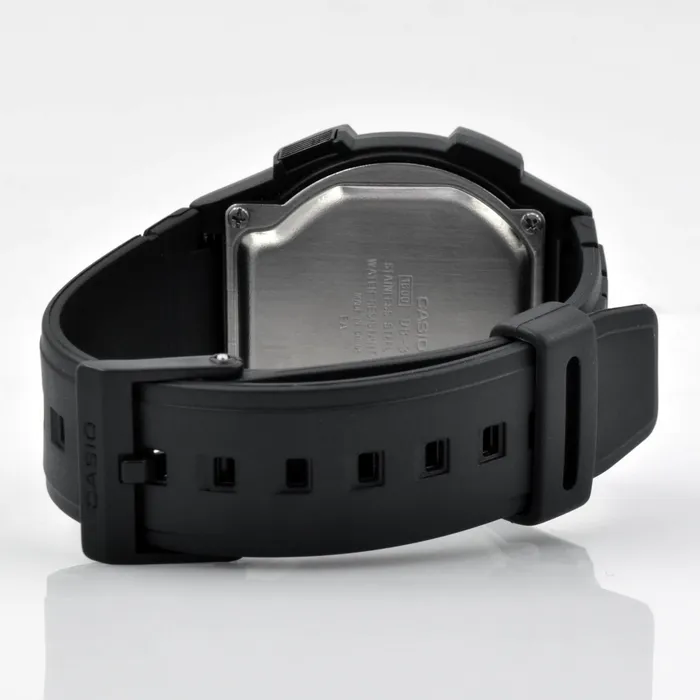Casio Rings Casio Silver Resin Case Black Band Watch DB35H1A
