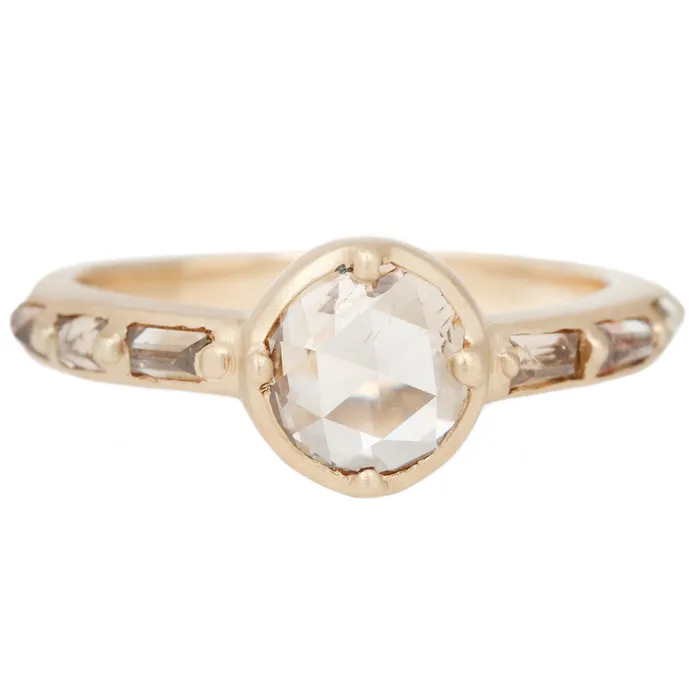 Champagne Baguette Ring Rebecca Overmann Rings