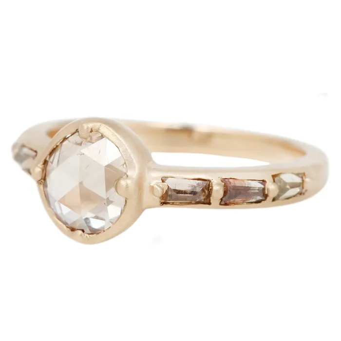 Champagne Baguette Ring Rebecca Overmann Rings