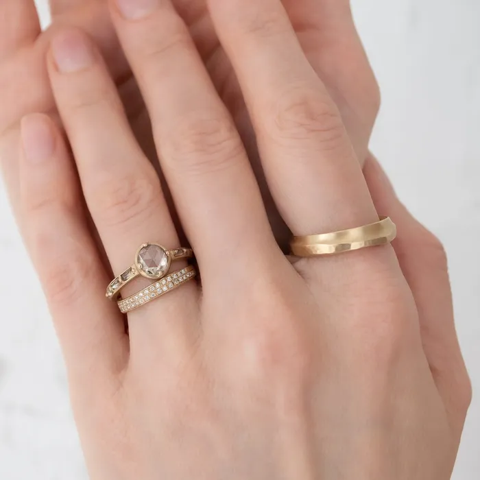 Champagne Baguette Ring Rebecca Overmann Rings