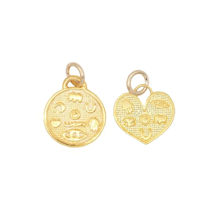Charm Necklaces Earthly Abundance Jewelry Good luck charm Gold Vermeil 25 microns Charm Necklaces Earthly Abundance Jewelry Good luck charm Gold Vermeil 25 microns
