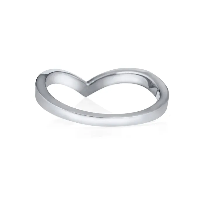 Chevron Cremation Ring in 14K White Gold closebymejewelry Rings