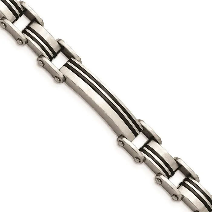 Chisel Bracelets Stainless Steel Brushed Black IPplated Bracelet