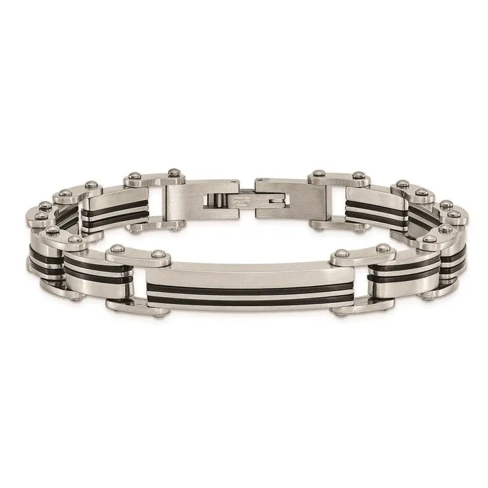 Chisel Bracelets Stainless Steel Brushed Black IPplated Bracelet Chisel Bracelets Stainless Steel Brushed Black IPplated Bracelet