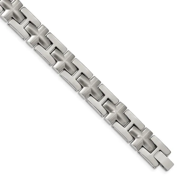 Chisel Bracelets Stainless Steel Brushed Polished 85in Bracelet