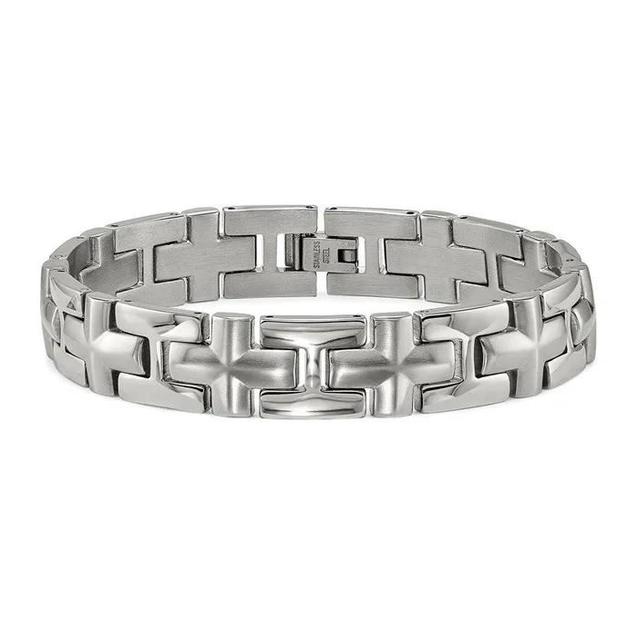 Chisel Bracelets Stainless Steel Brushed Polished 85in Bracelet Chisel Bracelets Stainless Steel Brushed Polished 85in Bracelet