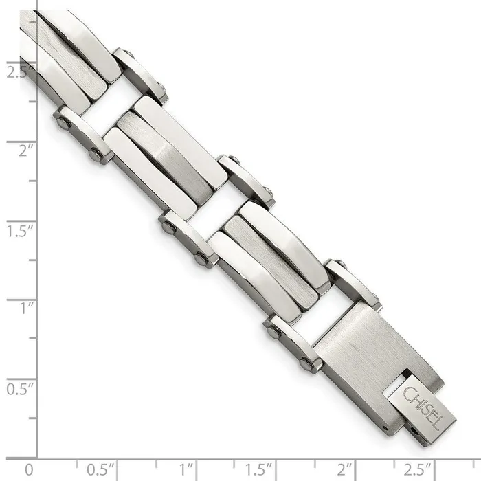 Chisel Bracelets Stainless Steel Brushed Polished 85in Bracelet Chisel Bracelets Stainless Steel Brushed Polished 85in Bracelet