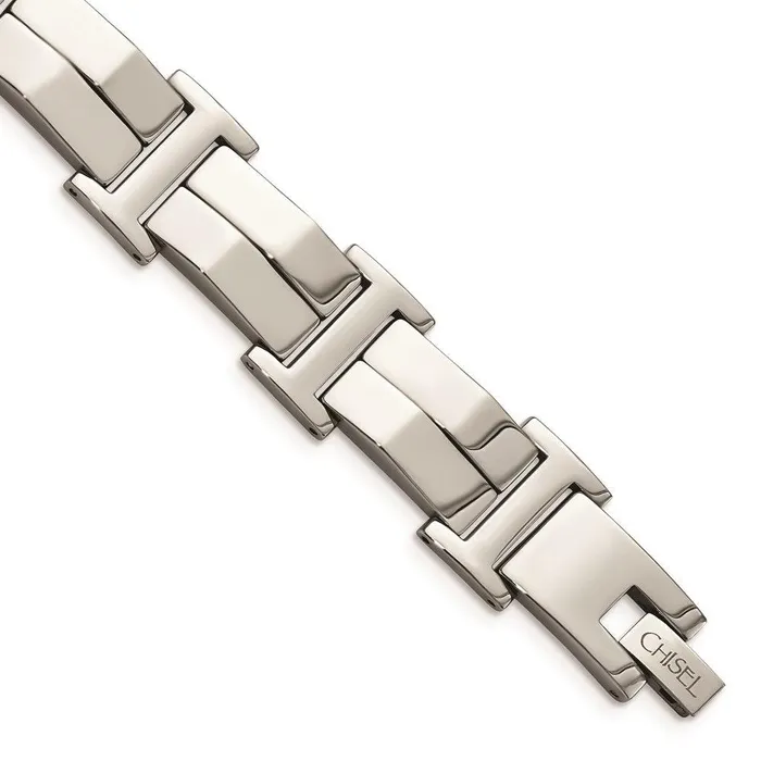 Chisel Bracelets Stainless Steel Polished 85 in Bracelet