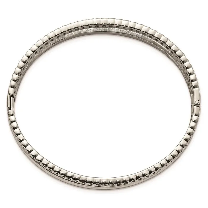 Chisel Bracelets Stainless Steel Polished 925mm Hinged Bangle Chisel Bracelets Stainless Steel Polished 925mm Hinged Bangle