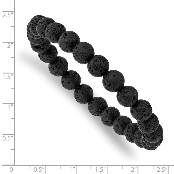 Chisel Bracelets Volcanic Rock Agate Beaded Stretch Bracelet Chisel Bracelets Volcanic Rock Agate Beaded Stretch Bracelet