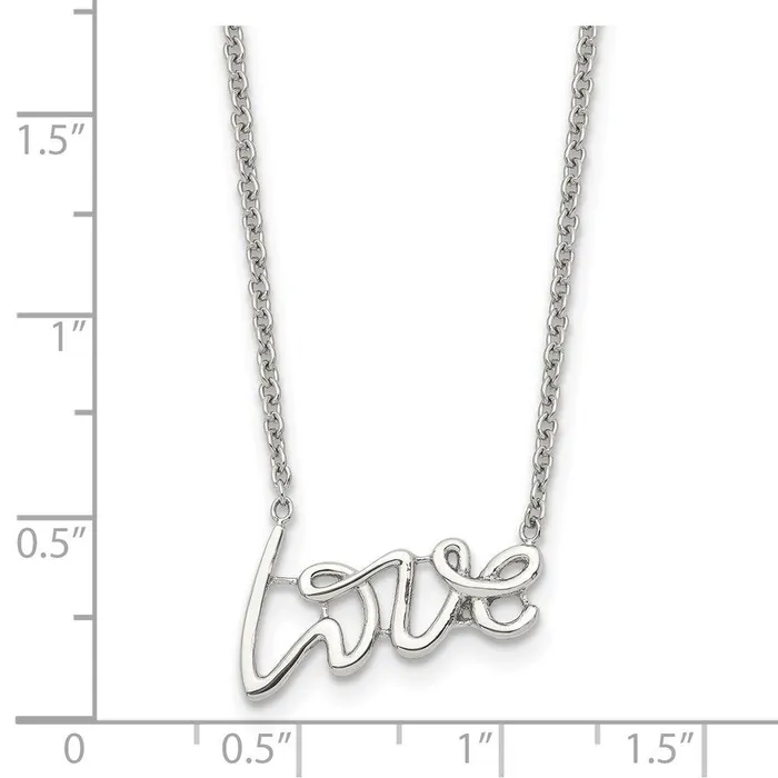 Chisel Necklaces Stainless Steel Polished Love Necklace Chisel Necklaces Stainless Steel Polished Love Necklace