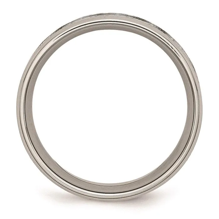 Chisel Rings Stainless Steel Polished Textured CZ Ring Chisel Rings Stainless Steel Polished Textured CZ Ring