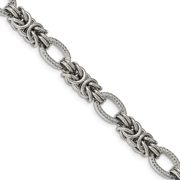 Chisel Stainless Steel Polished 8in with 1in ext Bracelet Bracelets