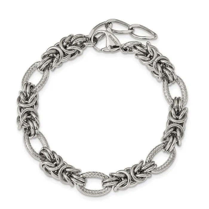 Chisel Stainless Steel Polished 8in with 1in ext Bracelet Bracelets Chisel Stainless Steel Polished 8in with 1in ext Bracelet Bracelets