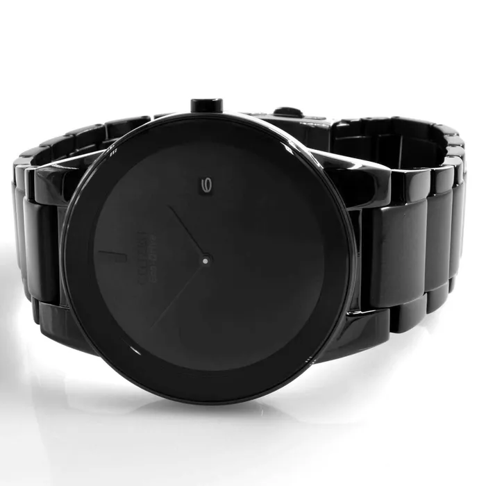 Citizen Bracelets Citizen AU106558E Mens Axiom EcoDrive Black Ion Plated Steel Bracelet Watch