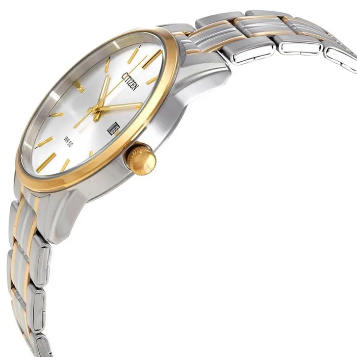 Citizen Mens Quartz Watch Gold Tone Bezel Two Tone Bracelet BI500451A Citizen Bracelets Citizen Mens Quartz Watch Gold Tone Bezel Two Tone Bracelet BI500451A Citizen Bracelets