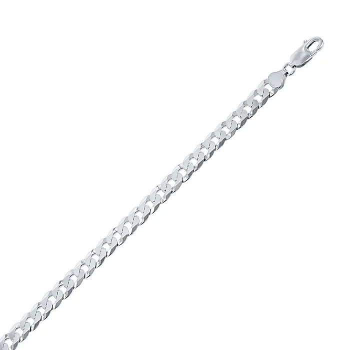 Classic Rings Sterling Silver Rhodium Plated 625mm Cuban Chain 22