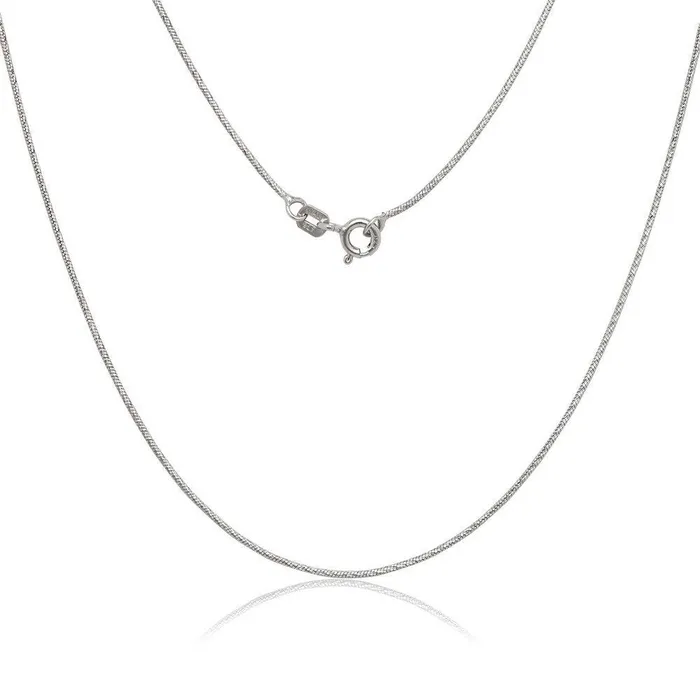Classic Rings Sterling Silver Rhodium Plated Diamond Cut Snake Chain 16