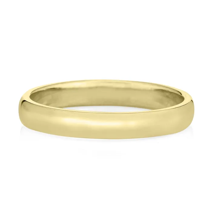 closebymejewelry Mens Smooth Band Cremation Ring in 14K Yellow Gold Rings