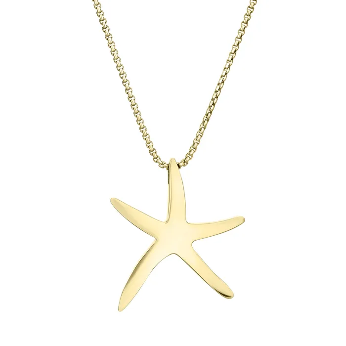 closebymejewelry Necklaces Sea Star Cremation Necklace in 14K Yellow Gold
