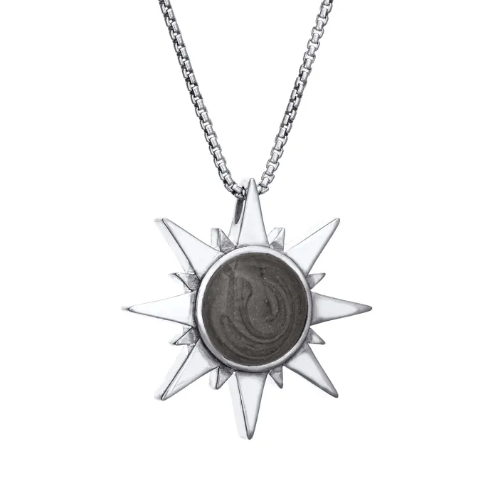 closebymejewelry Necklaces Sun Cremation Necklace in 14K White Gold
