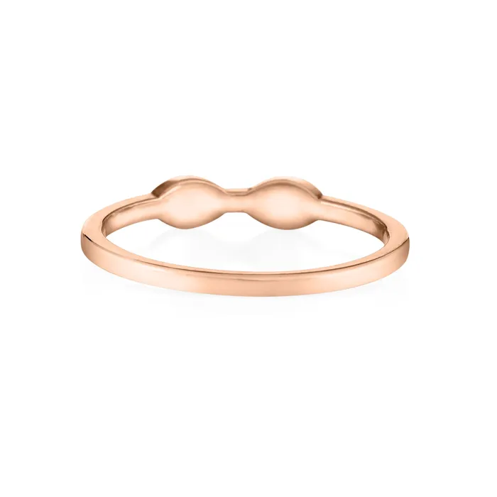 closebymejewelry Two Setting Cremation Ring in 14K Rose Gold Rings