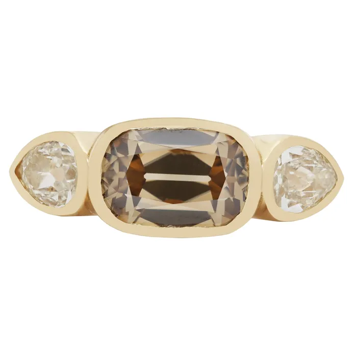 Cognac Radiance Diamond Ring Lauren Wolf Jewelry Rings