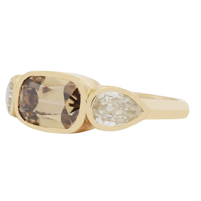 Cognac Radiance Diamond Ring Lauren Wolf Jewelry Rings