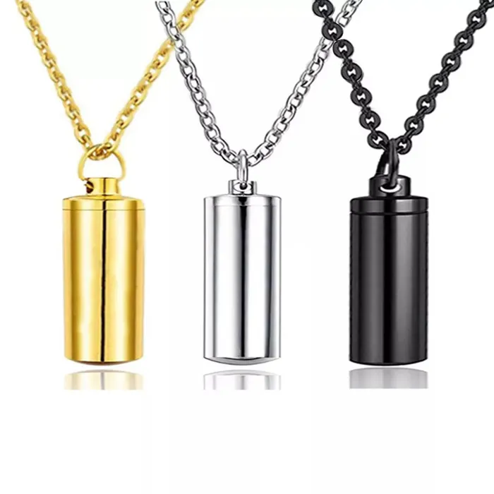 Cylinder Memorial Vessel Urn Pendant Necklace VVS Jewelry Necklaces