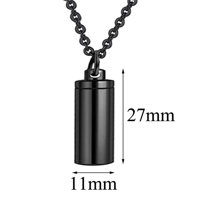 Cylinder Memorial Vessel Urn Pendant Necklace VVS Jewelry Necklaces
