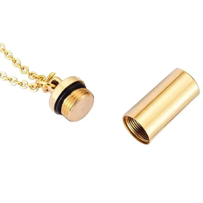 Cylinder Memorial Vessel Urn Pendant Necklace VVS Jewelry Necklaces