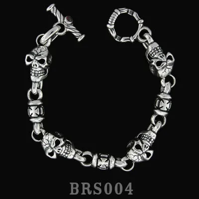 DCJ Bracelets Skull Outlaw Link Bracelet