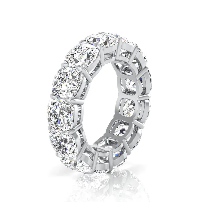 deBebians Cushion Cut Lab Grown Diamond Eternity Band 975cttw Rings