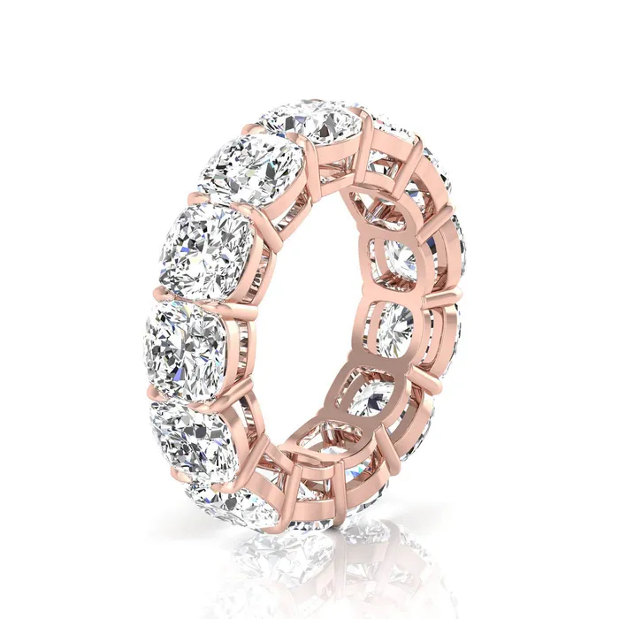 deBebians Cushion Cut Lab Grown Diamond Eternity Band 975cttw Rings