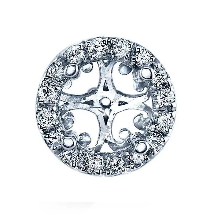 deBebians Earrings Round Forever One Moissanite Round Halo Earrings